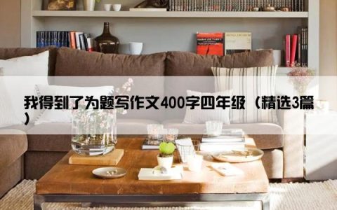 我得到了为题写作文400字四年级（精选3篇）