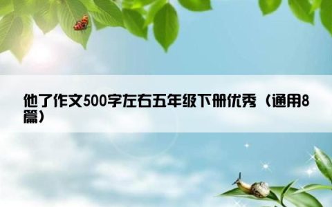 他了作文500字左右五年级下册优秀（通用8篇）