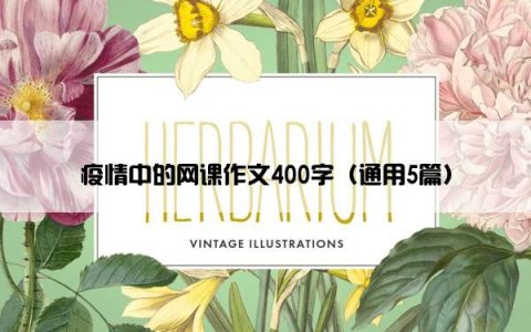 疫情中的网课作文400字（通用5篇）
