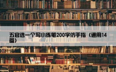 五官选一个写小练笔200字仿手指（通用14篇）