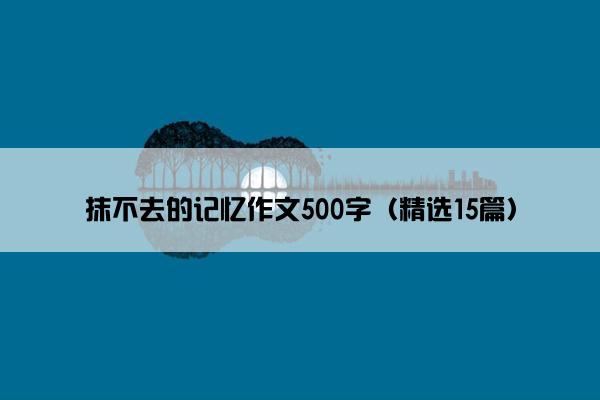 抹不去的记忆作文500字（精选15篇）