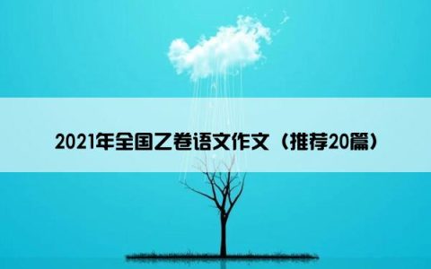 2021年全国乙卷语文作文（推荐20篇）