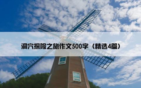 洞穴探险之旅作文500字（精选4篇）