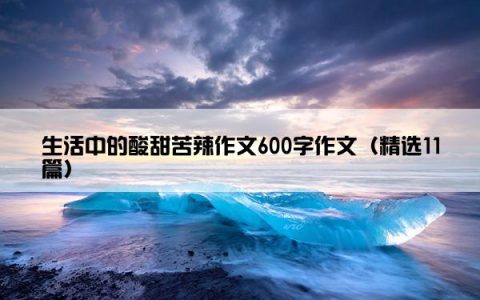 生活中的酸甜苦辣作文600字作文（精选11篇）