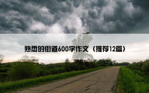 熟悉的街道600字作文（推荐12篇）