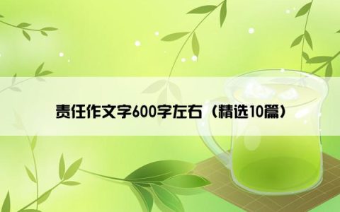 责任作文字600字左右（精选10篇）