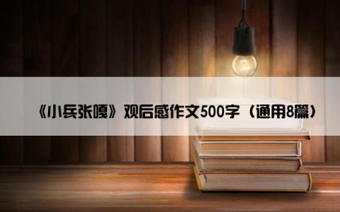 《小兵张嘎》观后感作文500字（通用8篇）