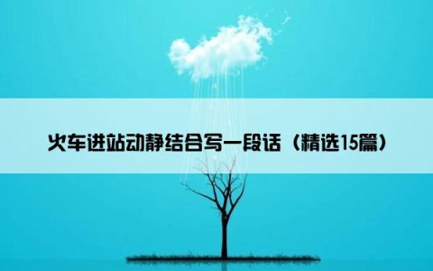火车进站动静结合写一段话（精选15篇）