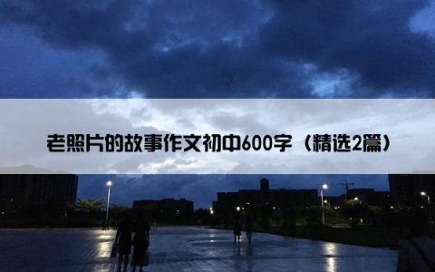 老照片的故事作文初中600字（精选2篇）
