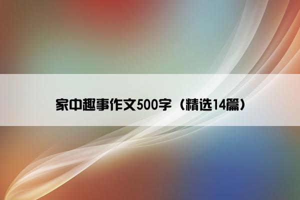 家中趣事作文500字（精选14篇）