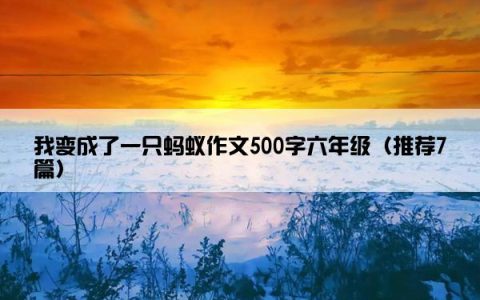 我变成了一只蚂蚁作文500字六年级（推荐7篇）
