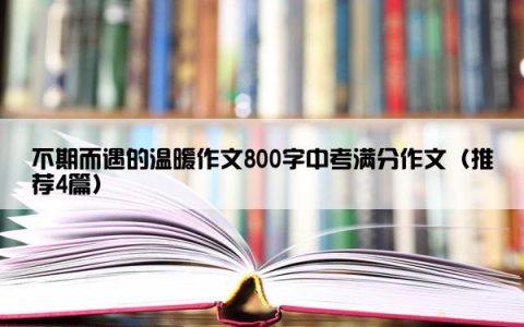 不期而遇的温暖作文800字中考满分作文（推荐4篇）