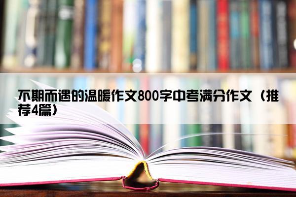 不期而遇的温暖作文800字中考满分作文（推荐4篇）