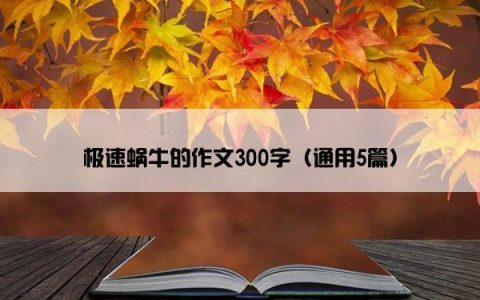 极速蜗牛的作文300字（通用5篇）