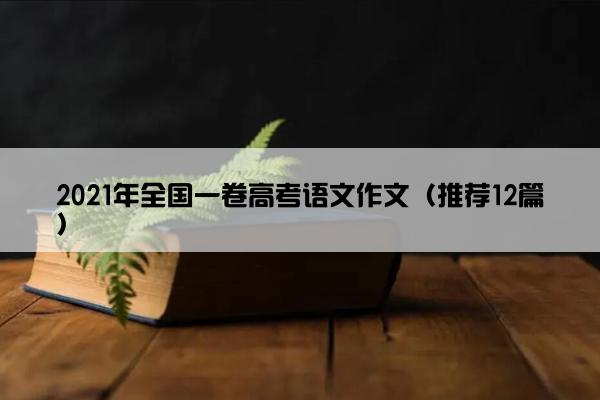 2021年全国一卷高考语文作文（推荐12篇）