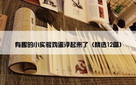 有趣的小实验鸡蛋浮起来了（精选12篇）