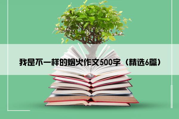 我是不一样的烟火作文500字（精选6篇）