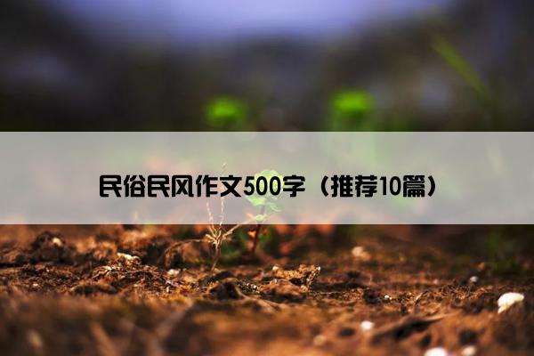 民俗民风作文500字（推荐10篇）