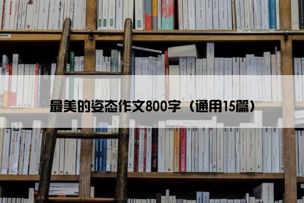 最美的姿态作文800字（通用15篇）