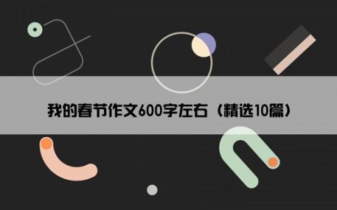 我的春节作文600字左右（精选10篇）