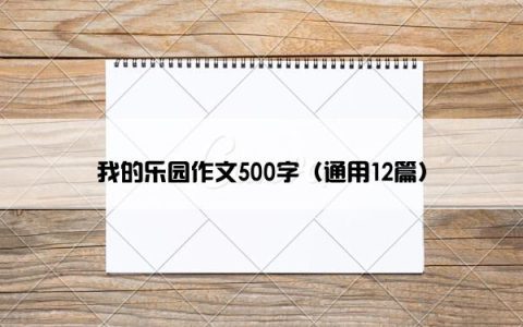 我的乐园作文500字（通用12篇）