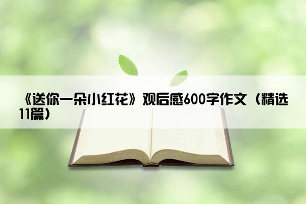 《送你一朵小红花》观后感600字作文（精选11篇）