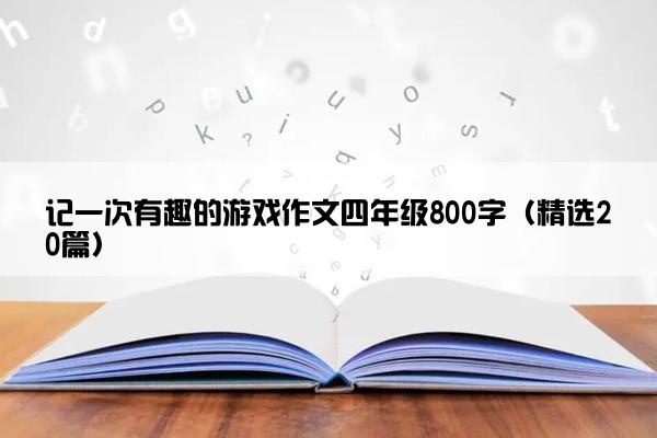 记一次有趣的游戏作文四年级800字（精选20篇）