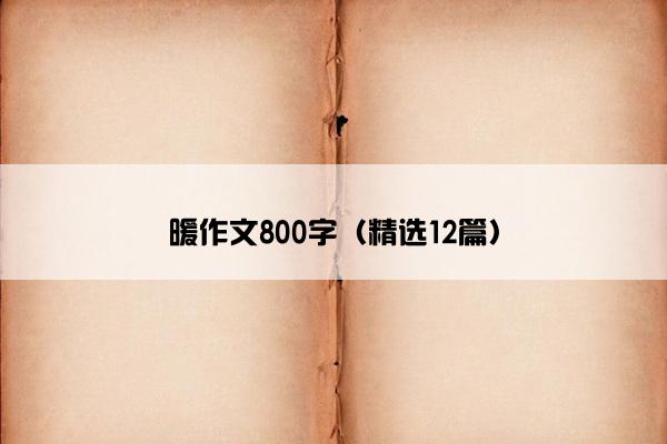 暖作文800字（精选12篇）