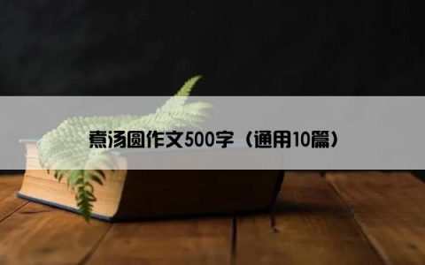 煮汤圆作文500字（通用10篇）