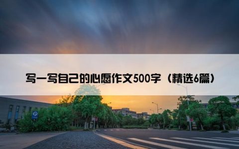 写一写自己的心愿作文500字（精选6篇）