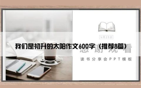 我们是初升的太阳作文600字（推荐8篇）