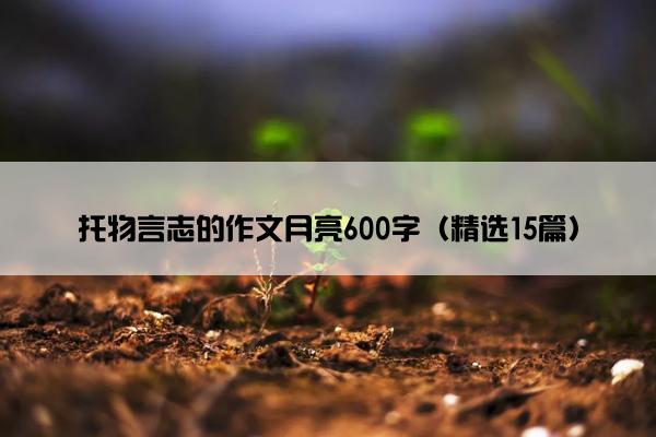 托物言志的作文月亮600字（精选15篇）