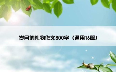 岁月的礼物作文800字（通用16篇）