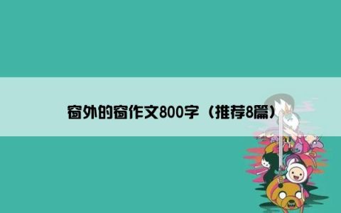 窗外的窗作文800字（推荐8篇）