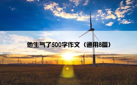 他生气了500字作文（通用8篇）