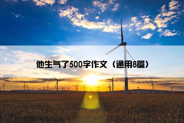 他生气了500字作文（通用8篇）