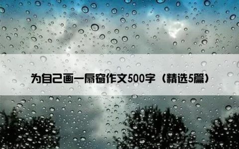 为自己画一扇窗作文500字（精选5篇）