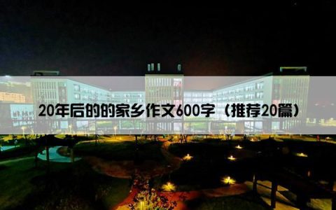 20年后的的家乡作文600字（推荐20篇）