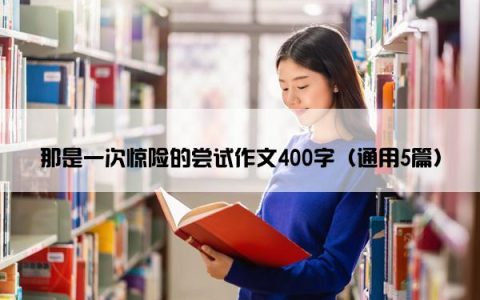 那是一次惊险的尝试作文400字（通用5篇）