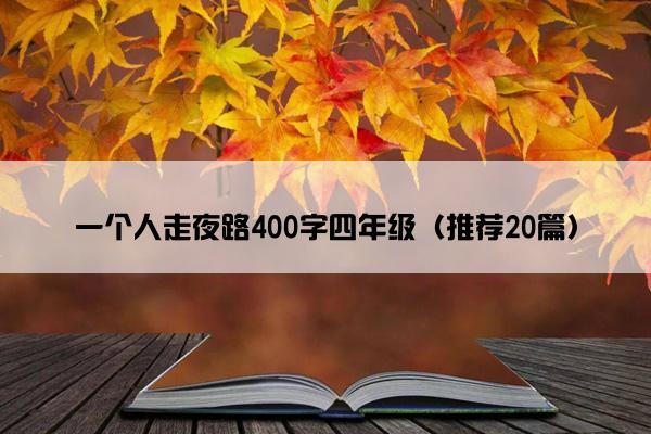 一个人走夜路400字四年级（推荐20篇）