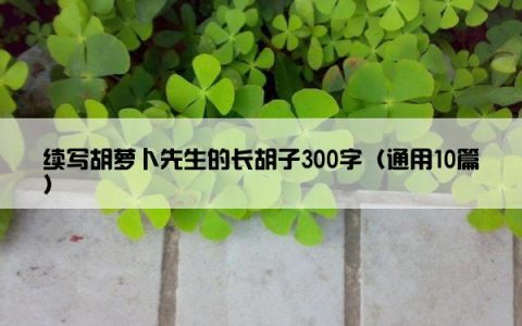 续写胡萝卜先生的长胡子300字（通用10篇）