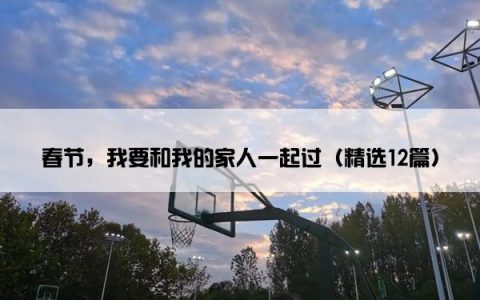 春节，我要和我的家人一起过（精选12篇）