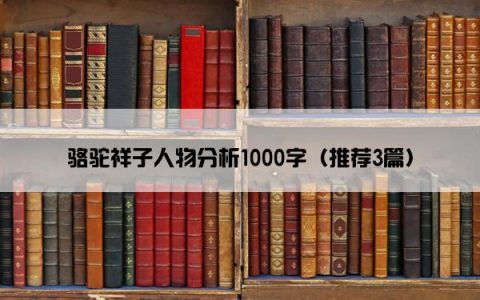 骆驼祥子人物分析1000字（推荐3篇）