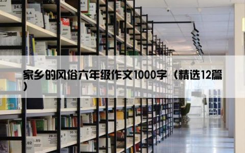 家乡的风俗六年级作文1000字（精选12篇）