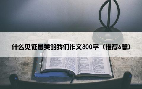 什么见证最美的我们作文800字（推荐6篇）