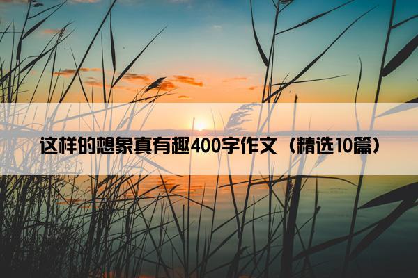 这样的想象真有趣400字作文（精选10篇）