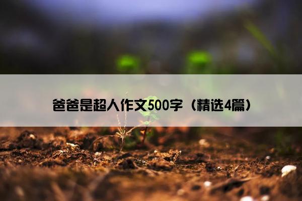 爸爸是超人作文500字（精选4篇）