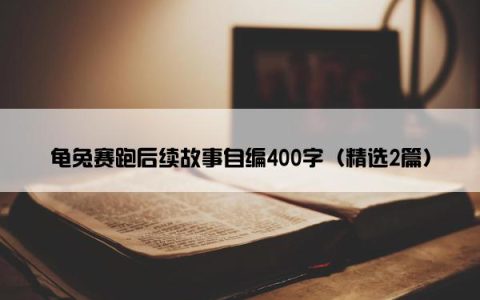 龟兔赛跑后续故事自编400字（精选2篇）