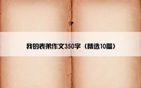 我的表弟作文350字（精选10篇）