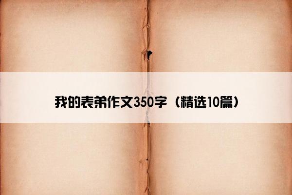 我的表弟作文350字（精选10篇）